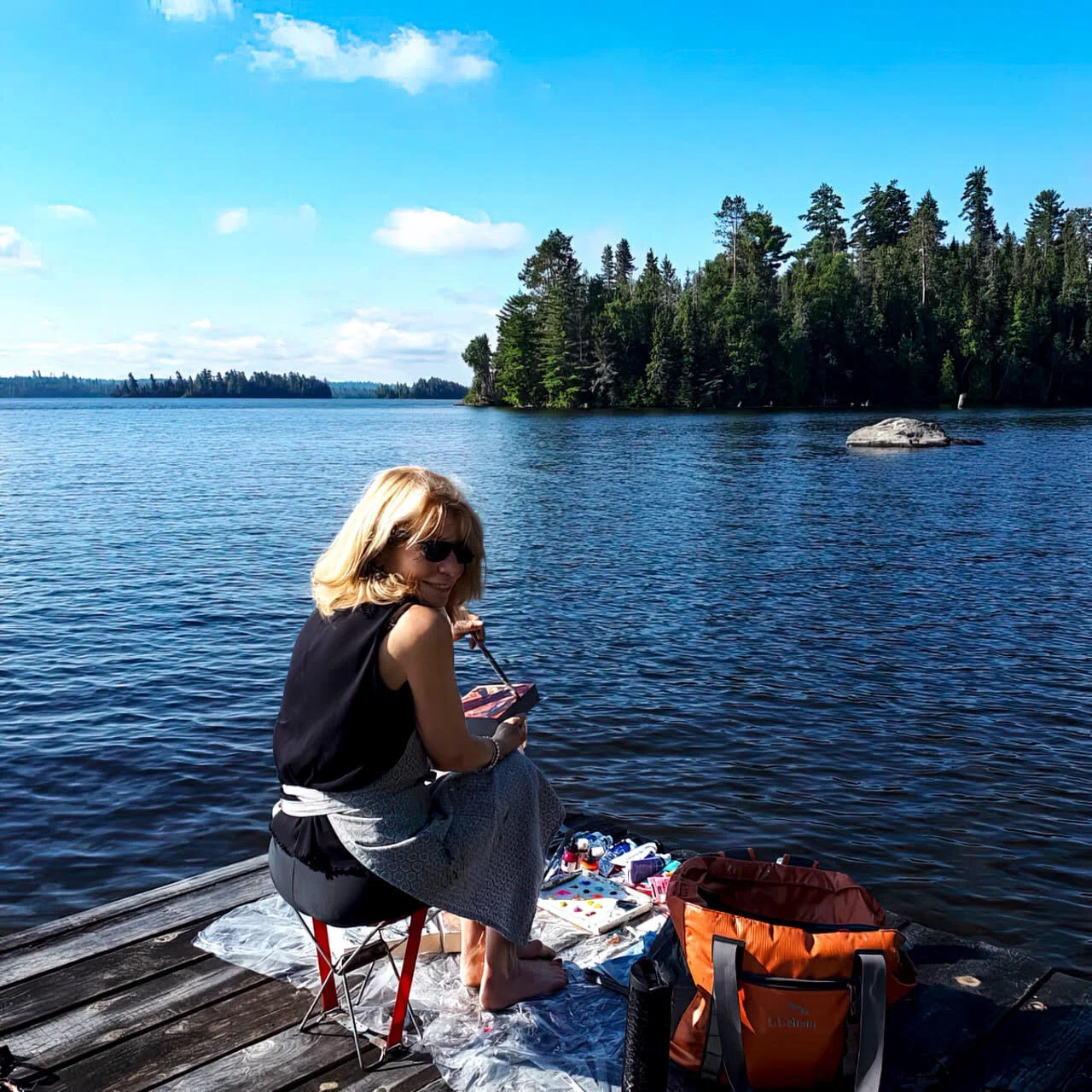 Lisa Hannaford in plein air